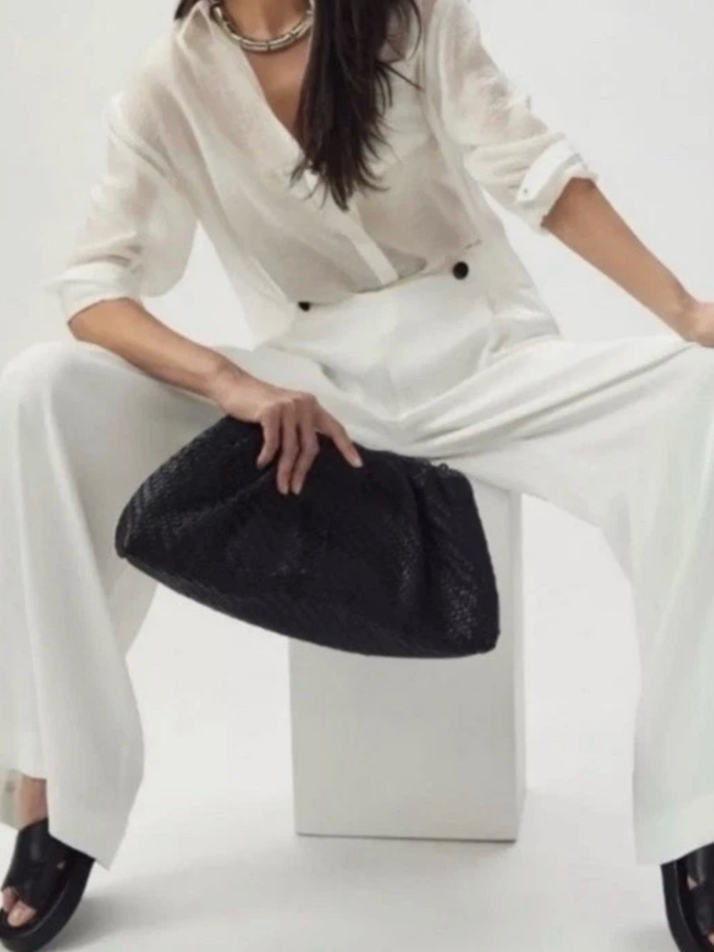 New Anthropologie Maeve Shine Sailor Trouser Wide Leg Pants Ivory Size: 2 Tall